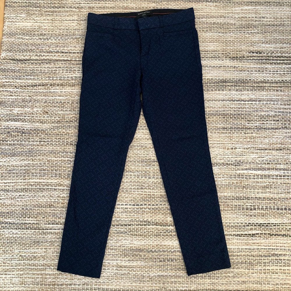 Banana Republic Navy Sloan Fit Cropped Pant SZ 2
